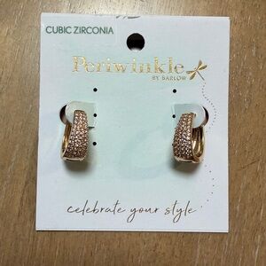 Periwinkle by Barlow Gold and Silver Cubic Zirconia Earrings